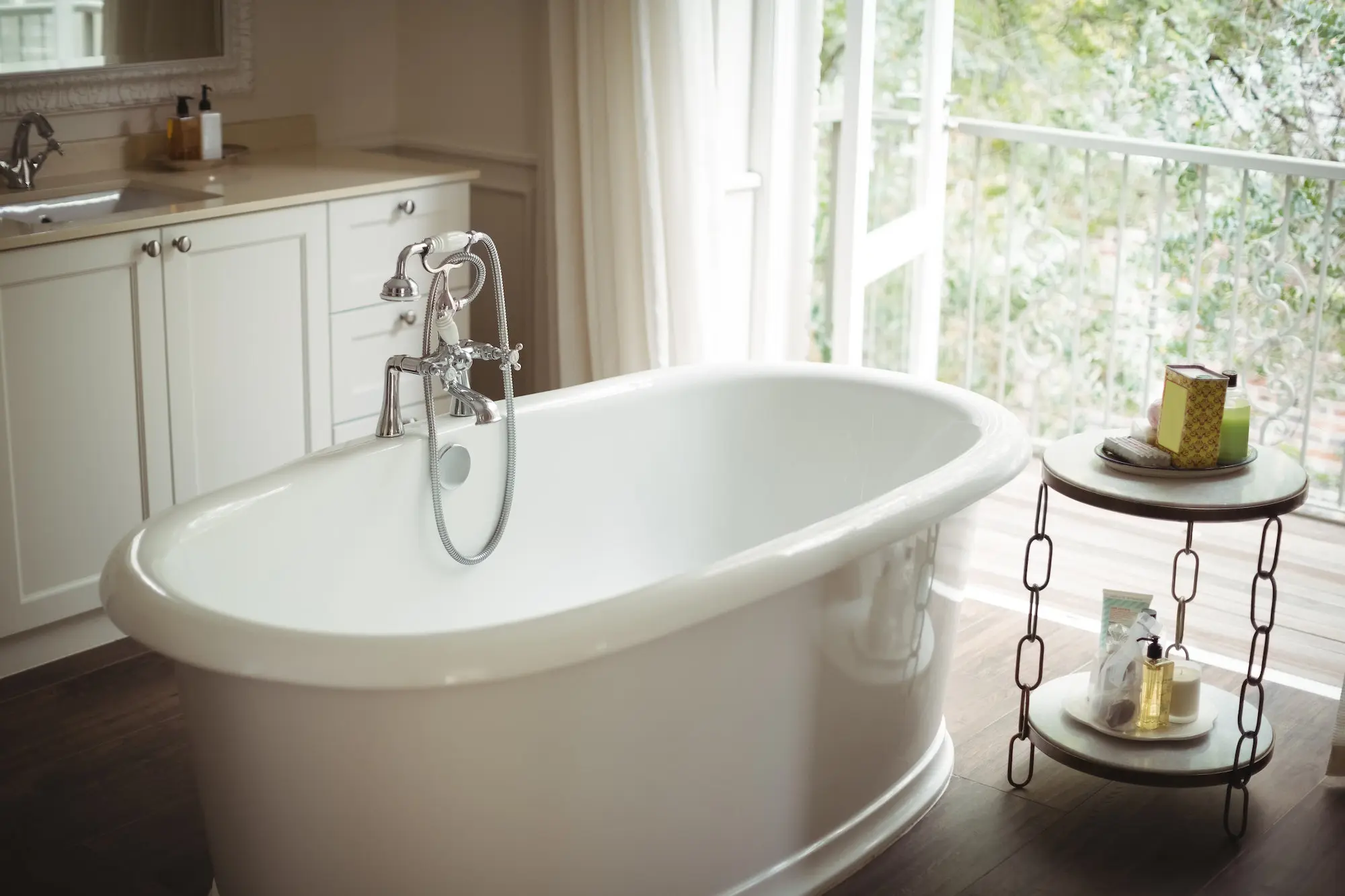 Professionally reglazed bathtub
