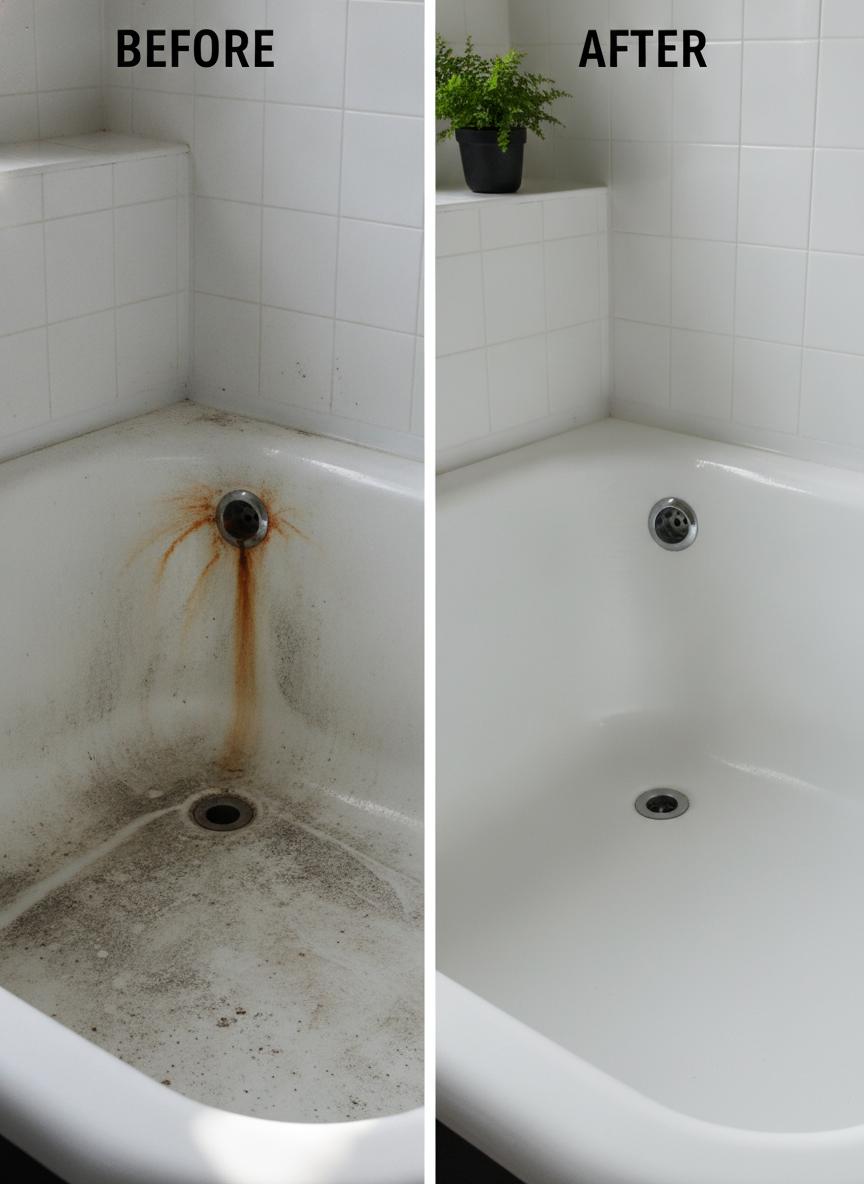Refinished tub surround