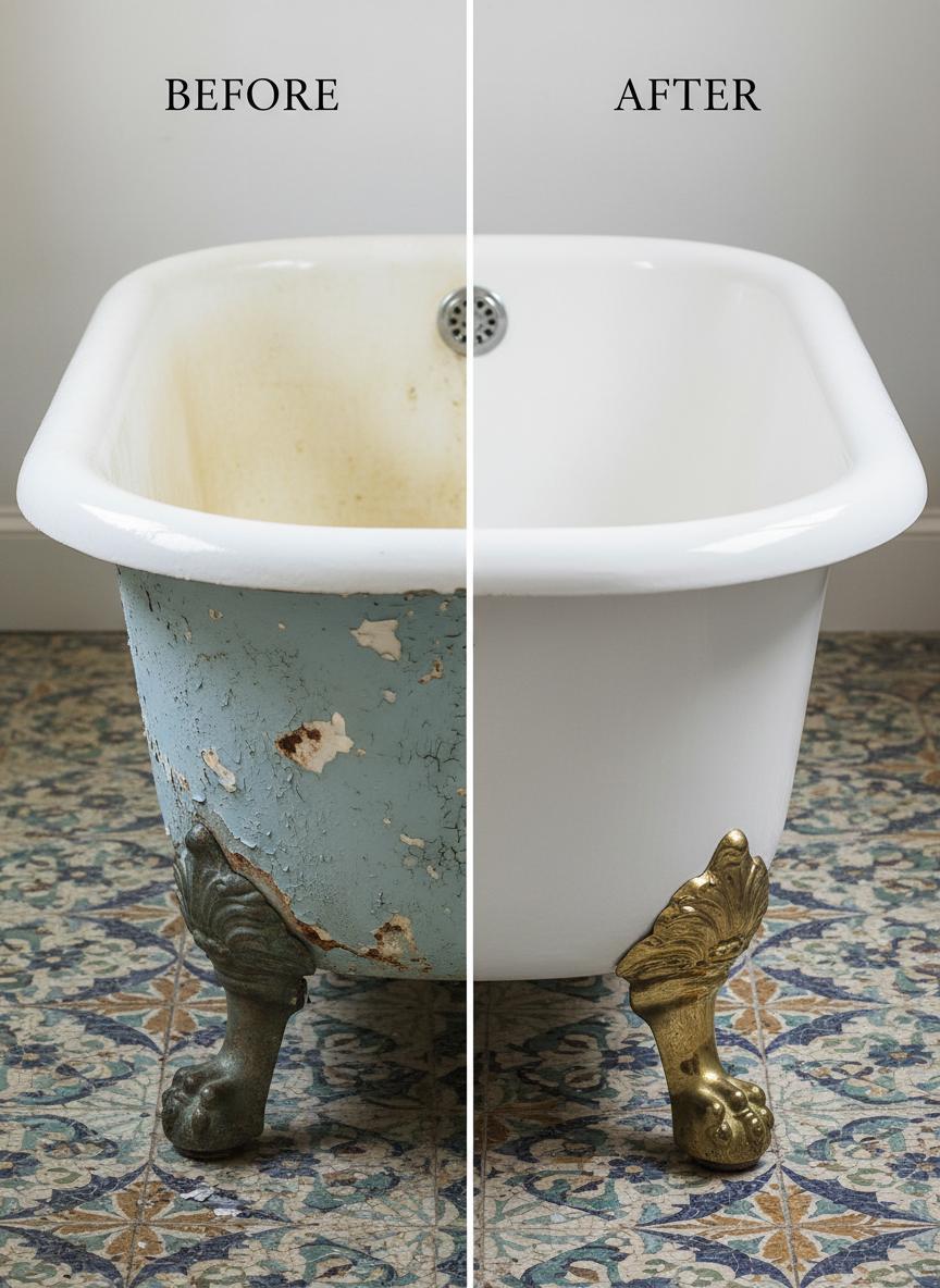 Restored sink after reglazing