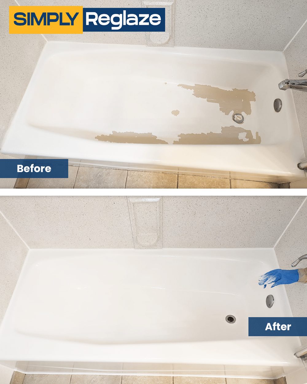 Reglazing before and after in Diamond Bar