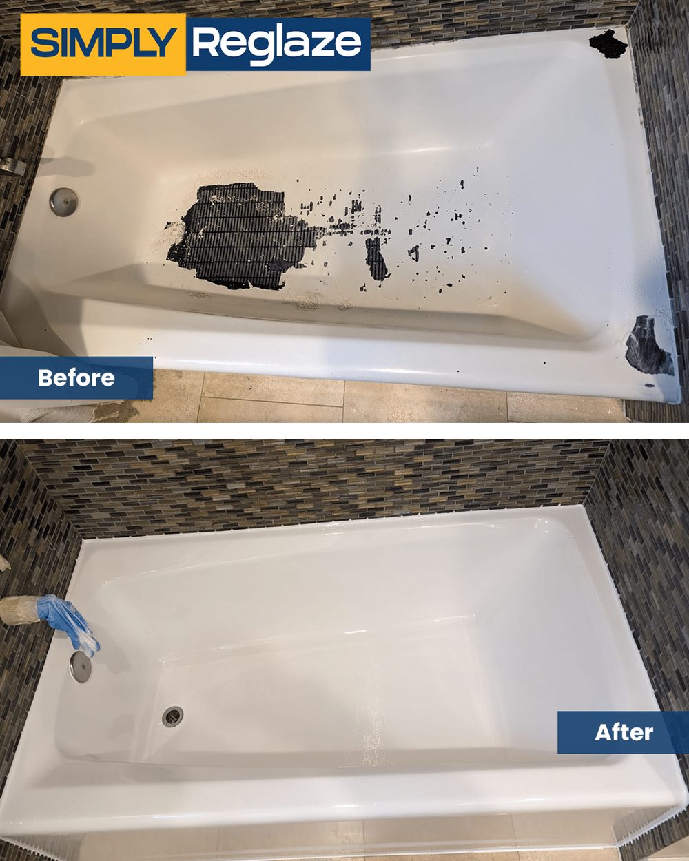 Reglazing before and after in Paramount