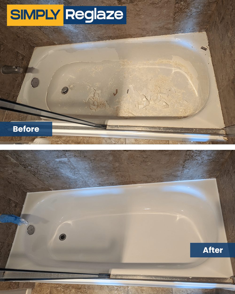 Reglazing before and after in Diamond Bar