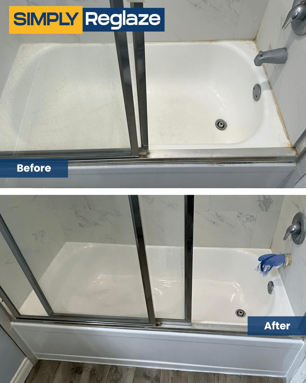 Reglazing before and after in Paramount