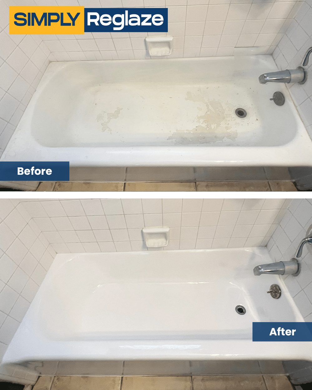 Bathtub repair and refinishing before and after