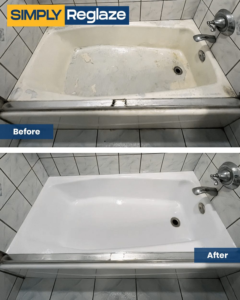 Bathtub refinishing before and after