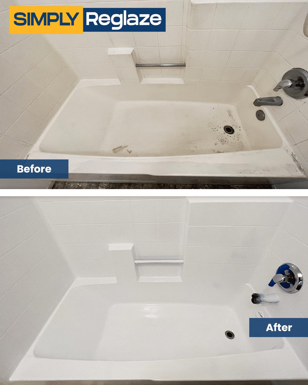 Reglazing in Paramount before and after
