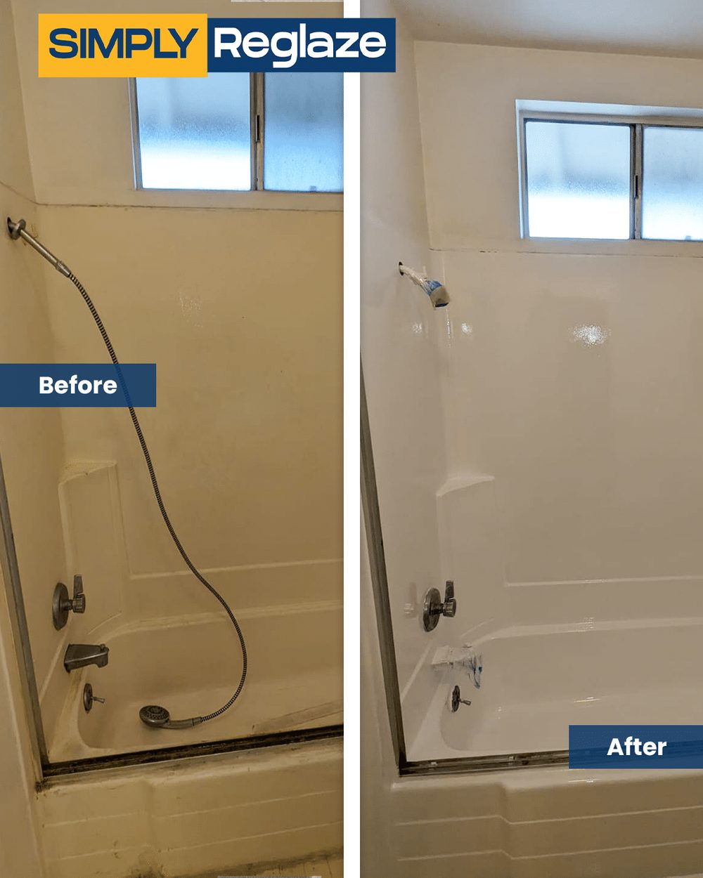 Reglazing in Paramount before and after
