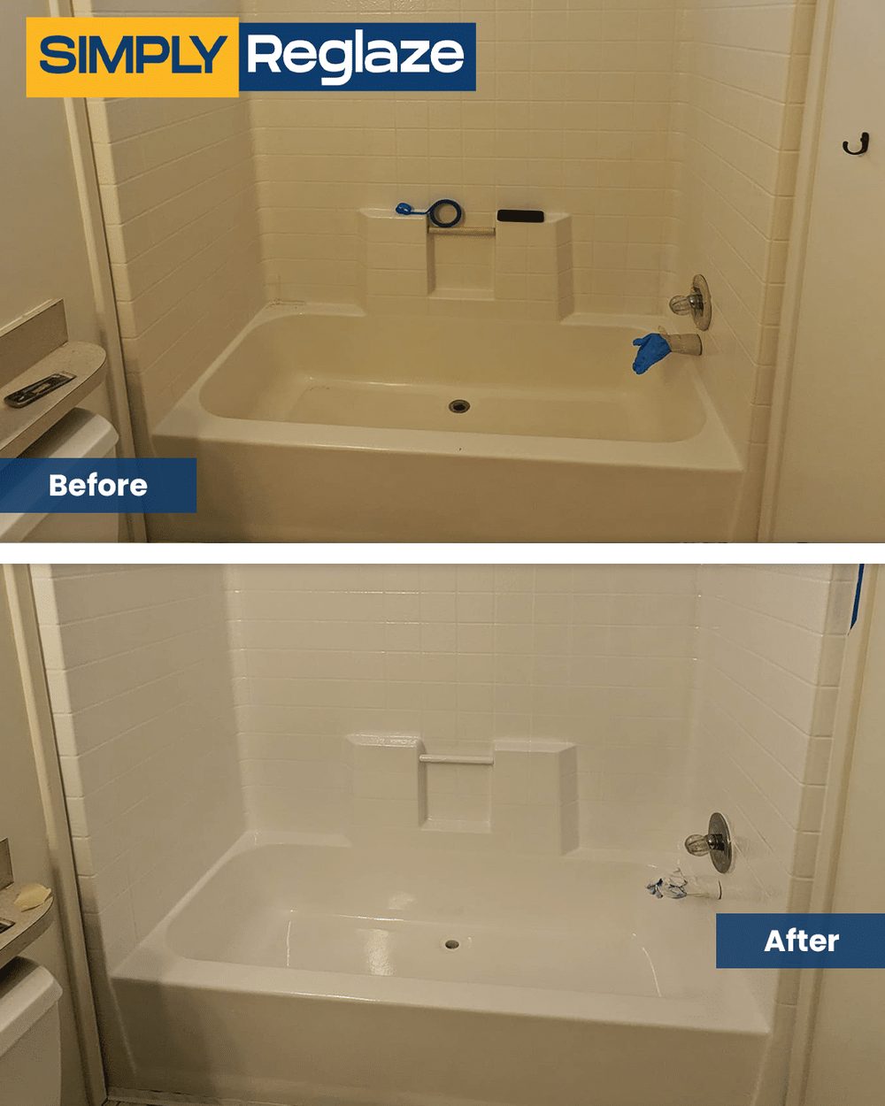 Reglazing in Paramount before and after