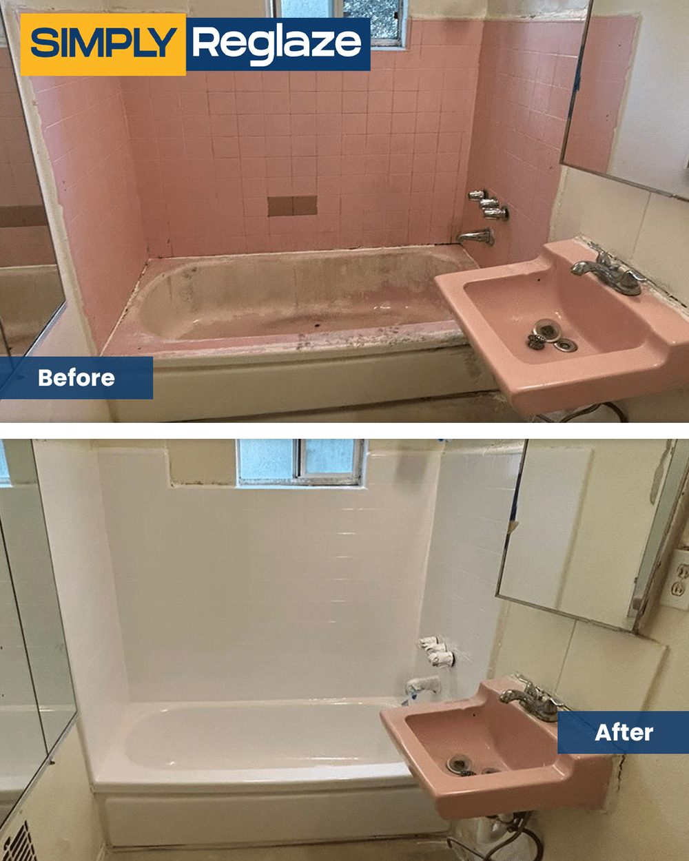 Reglazing in Paramount before and after