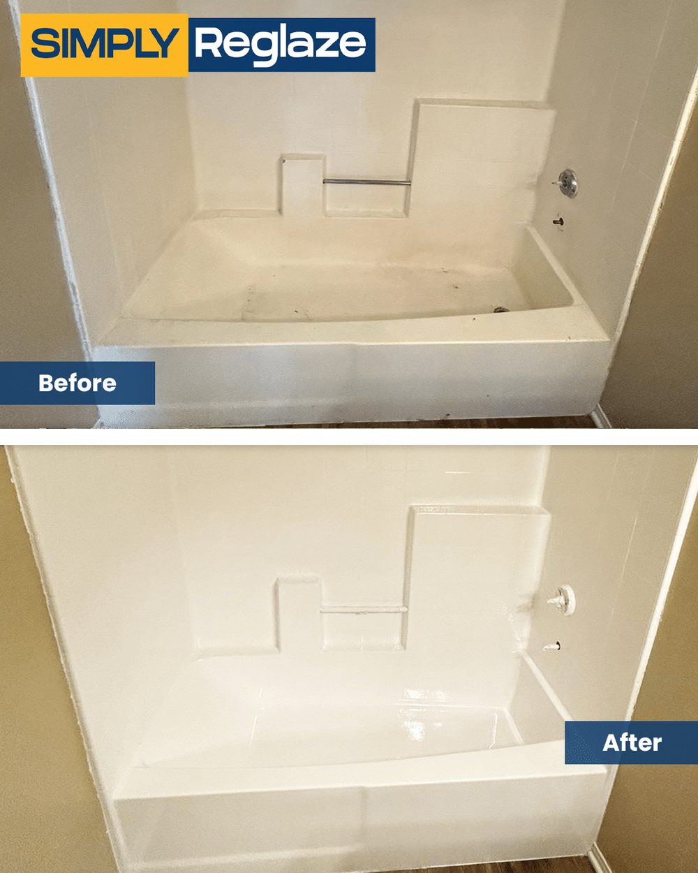 Reglazing in Stanton before and after