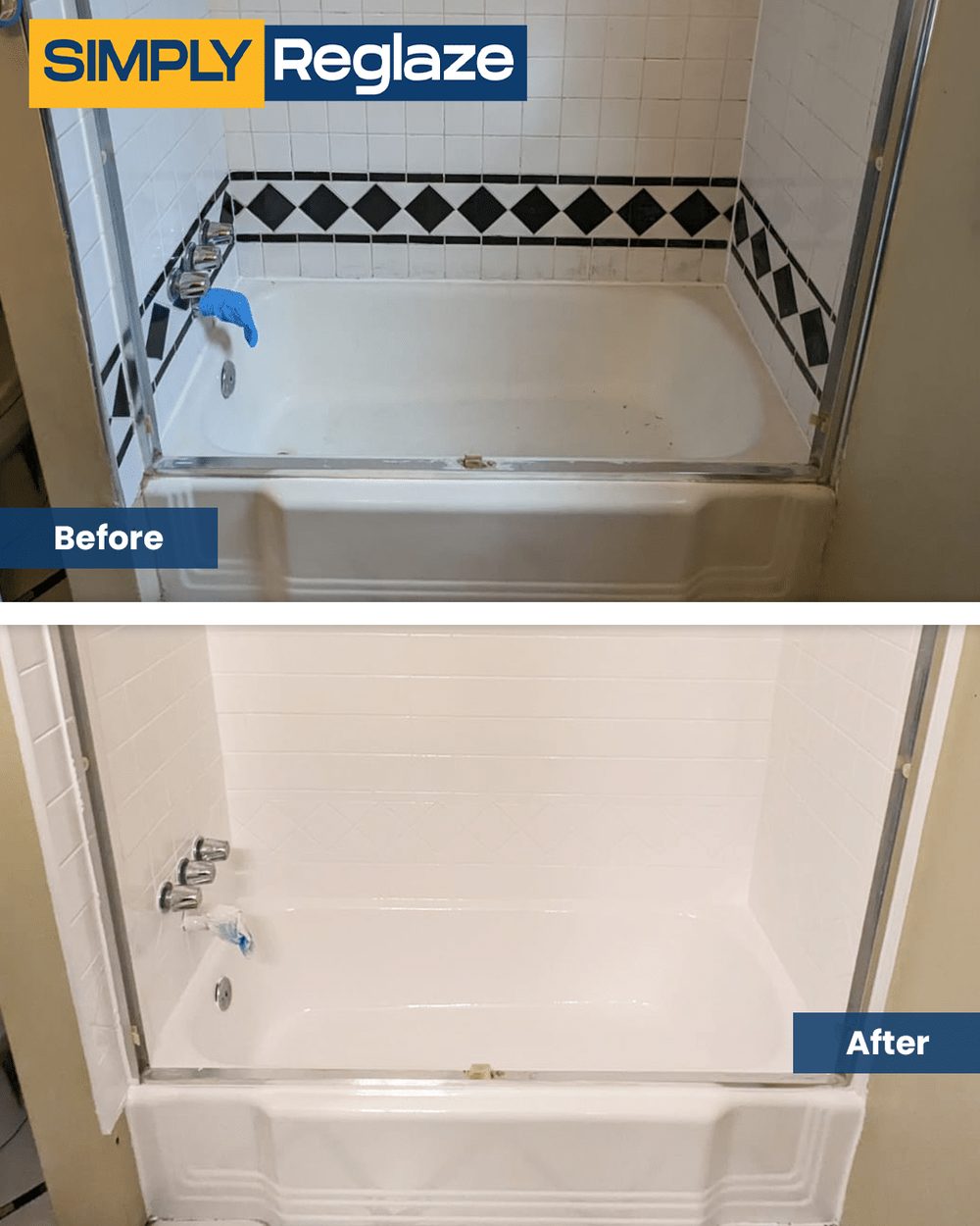 Reglazing in Stanton before and after