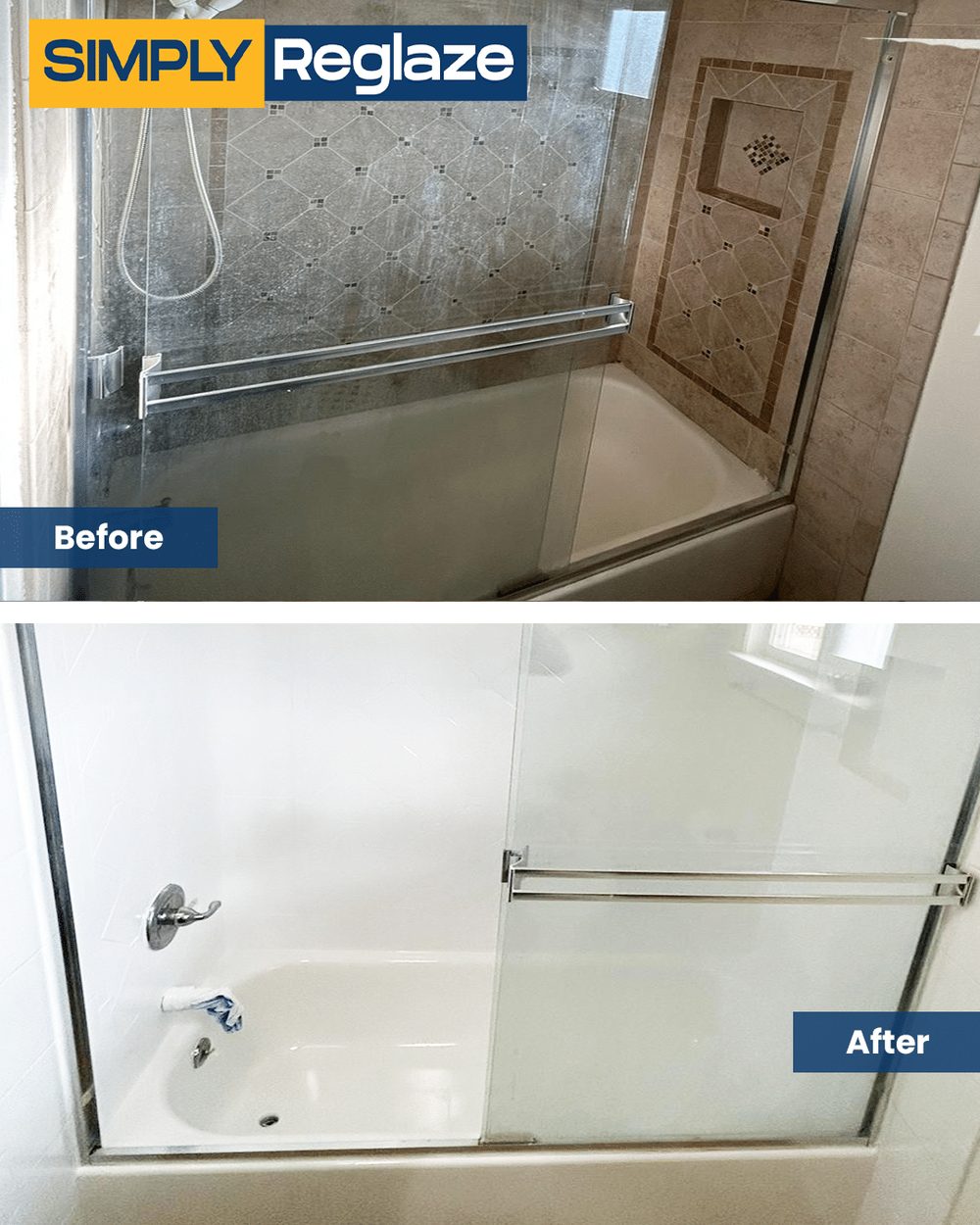Bathtub & Walls reglazing before and after by Simply Reglaze (photo 13 of 21)