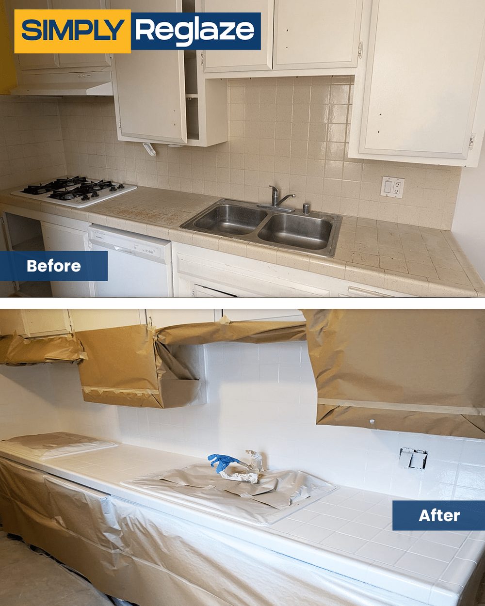countertop reglazing before and after