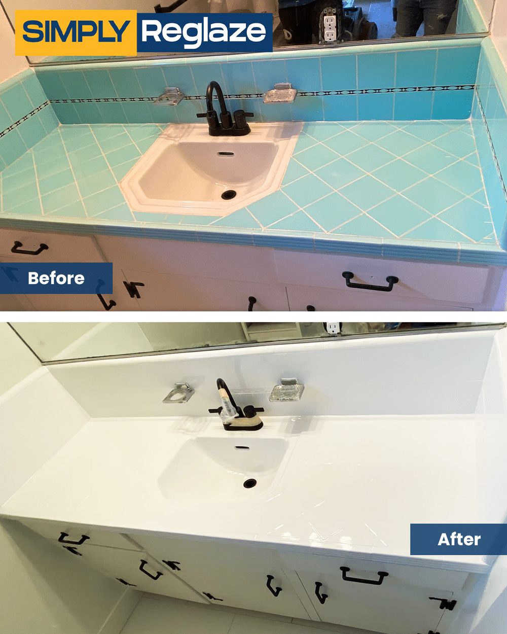 countertop reglazing before and after