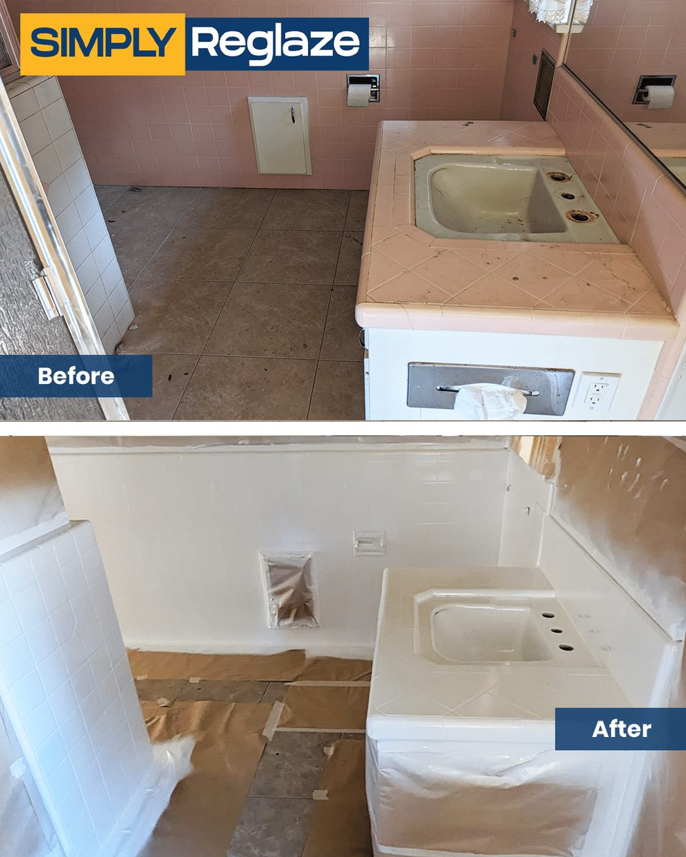 countertop reglazing before and after
