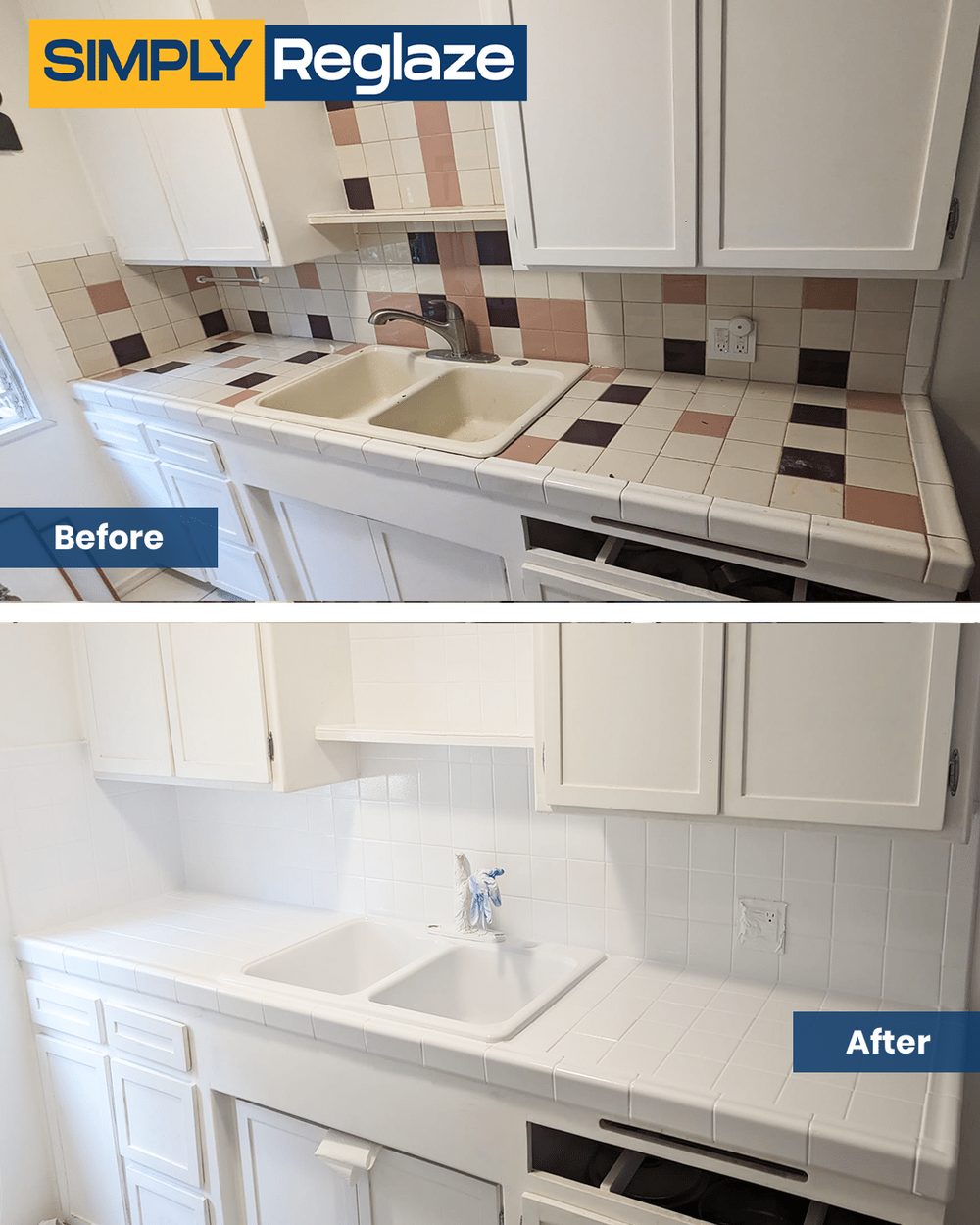 countertop reglazing before and after