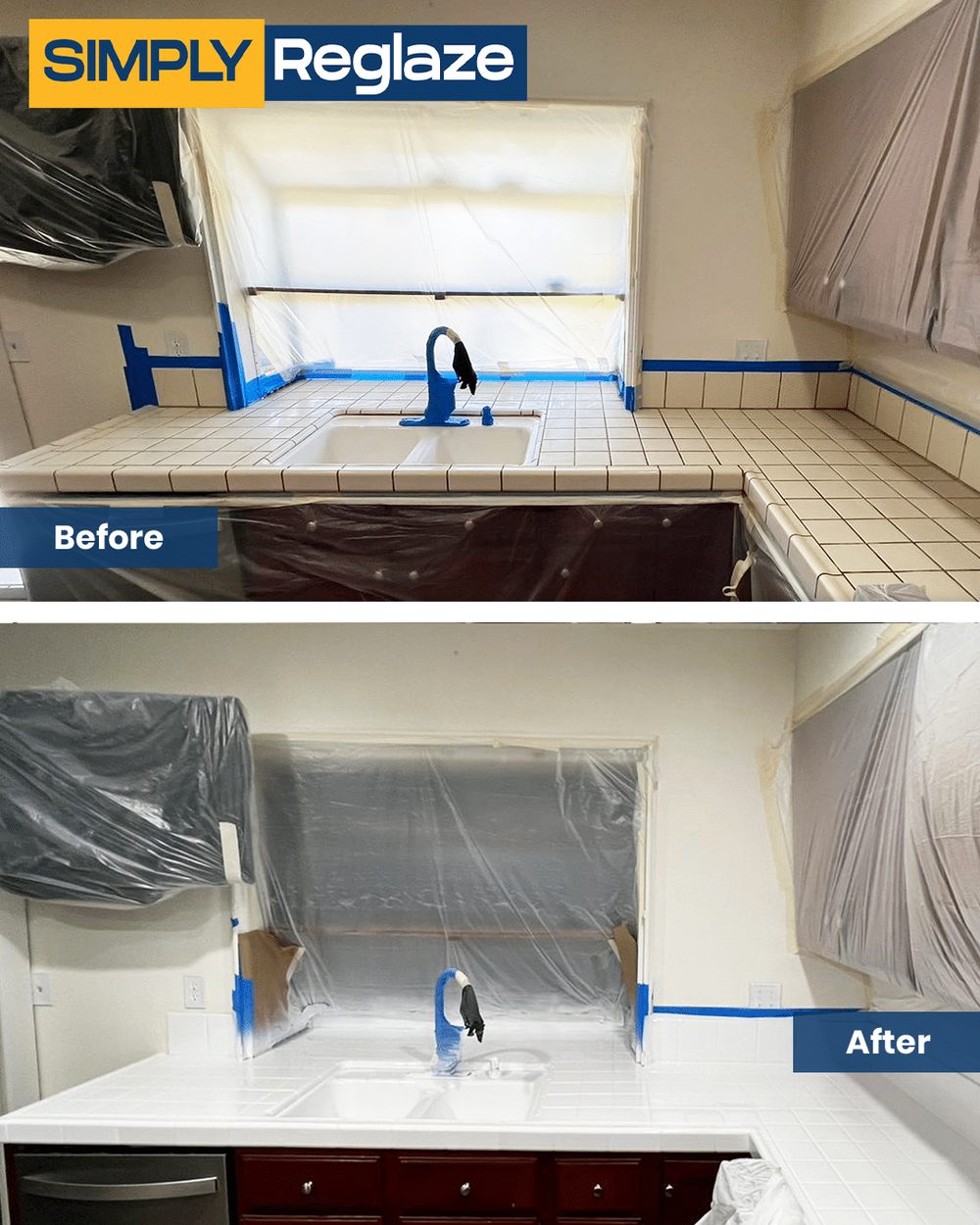 countertop reglazing before and after