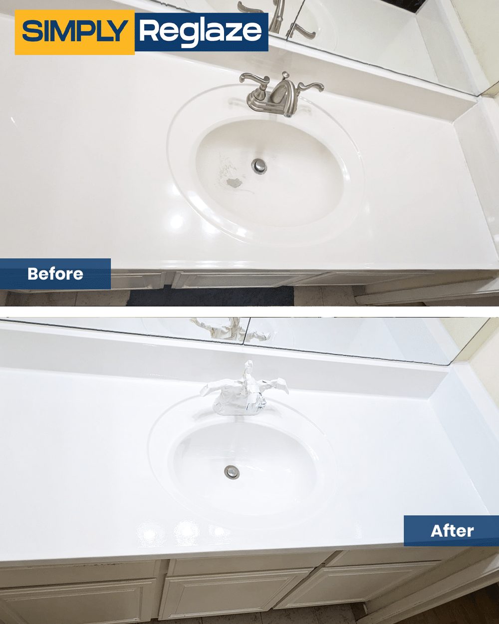 countertop reglazing before and after