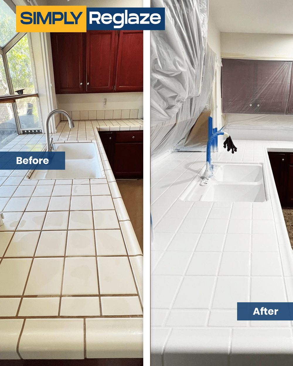 Reglazing before and after in Brea