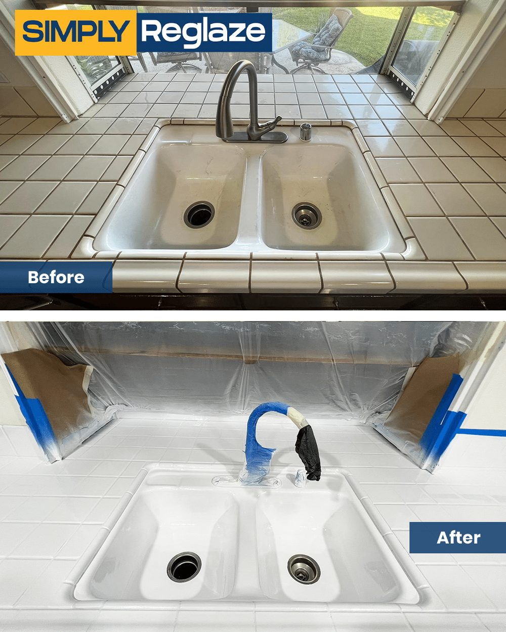 Reglazing before and after in Stanton