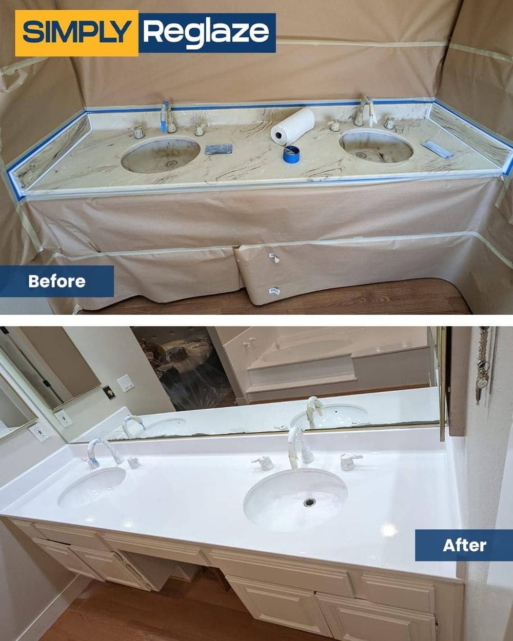 laminate countertop refinishing before and after