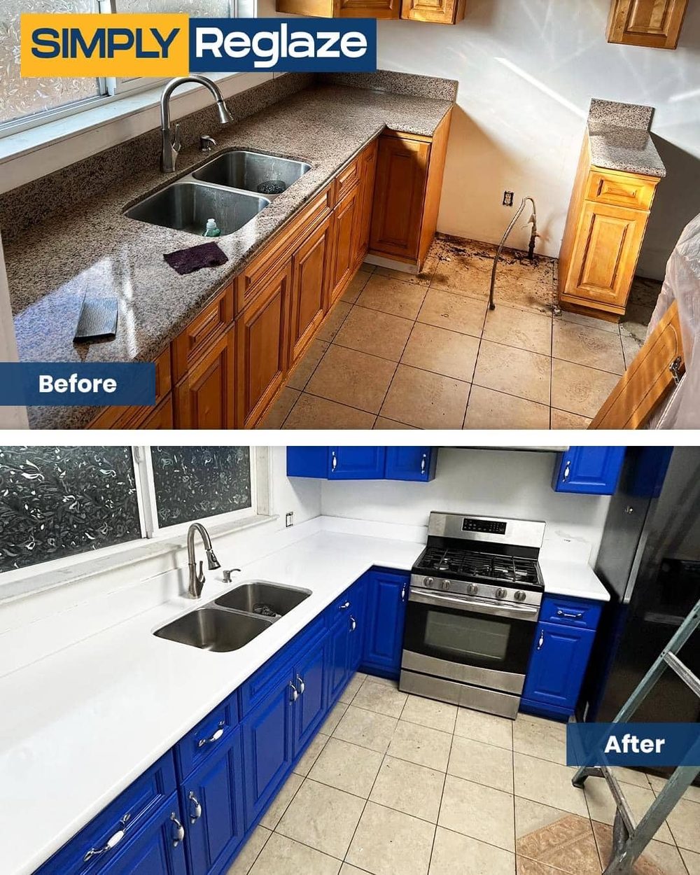 cultured marble refinishing before and after