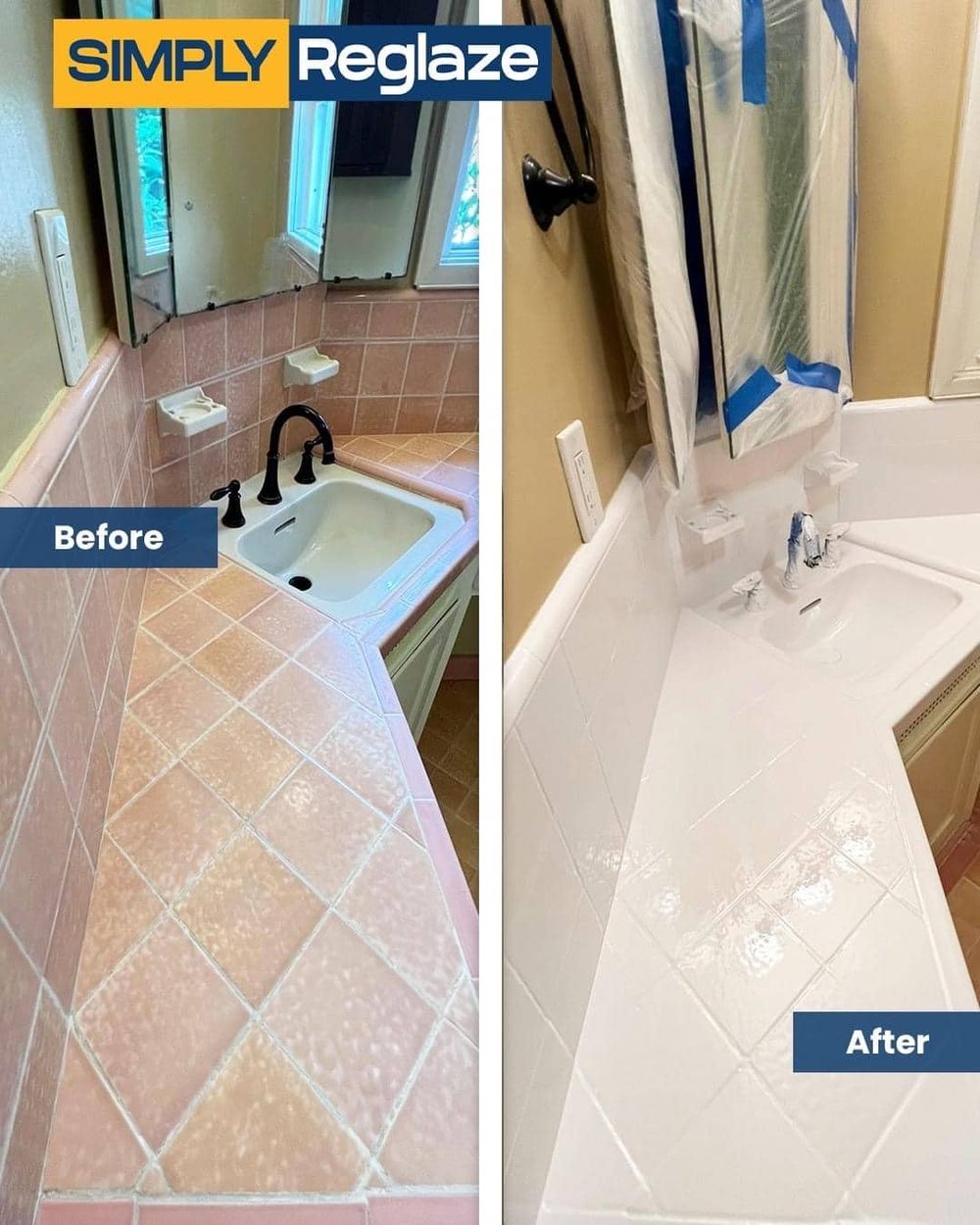 cultured marble refinishing before and after
