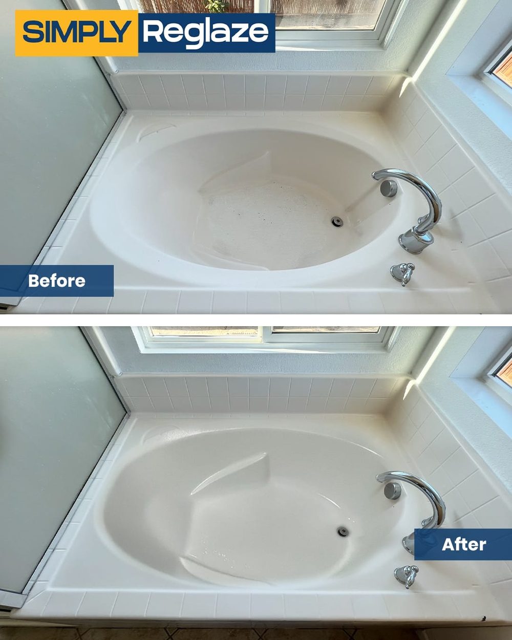 Jacuzzi Tub reglazing before and after by Simply Reglaze (photo 4 of 4)