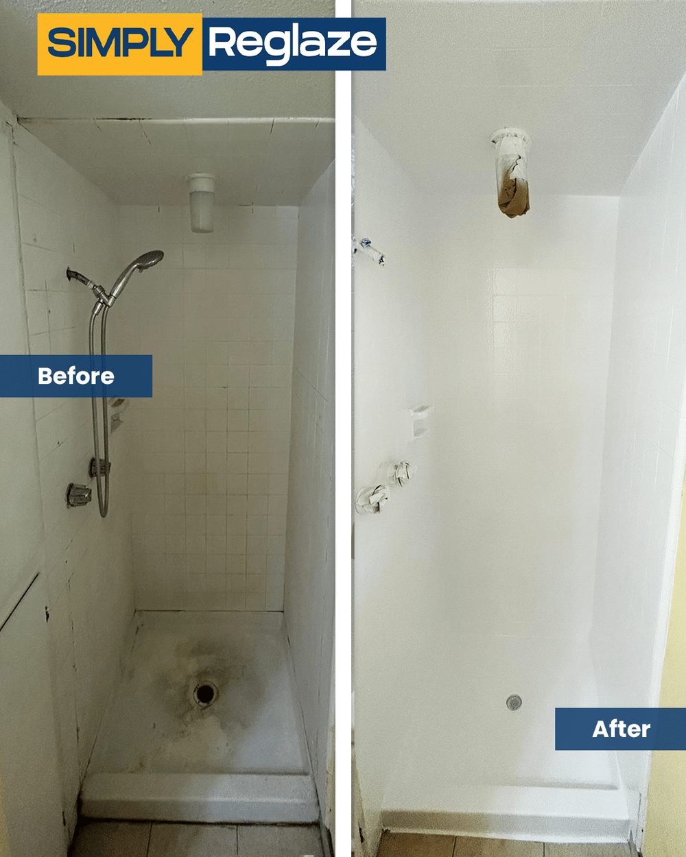 Reglazing before and after in Diamond Bar