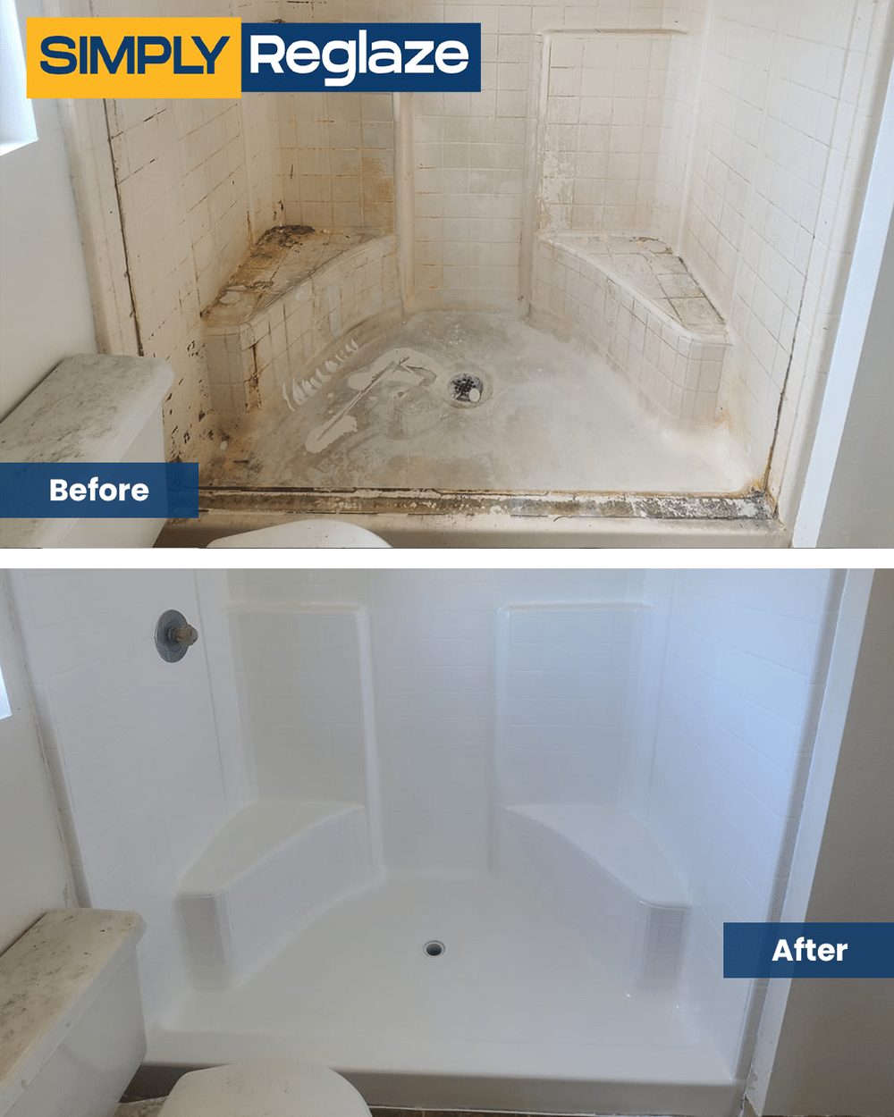 shower reglazing before and after