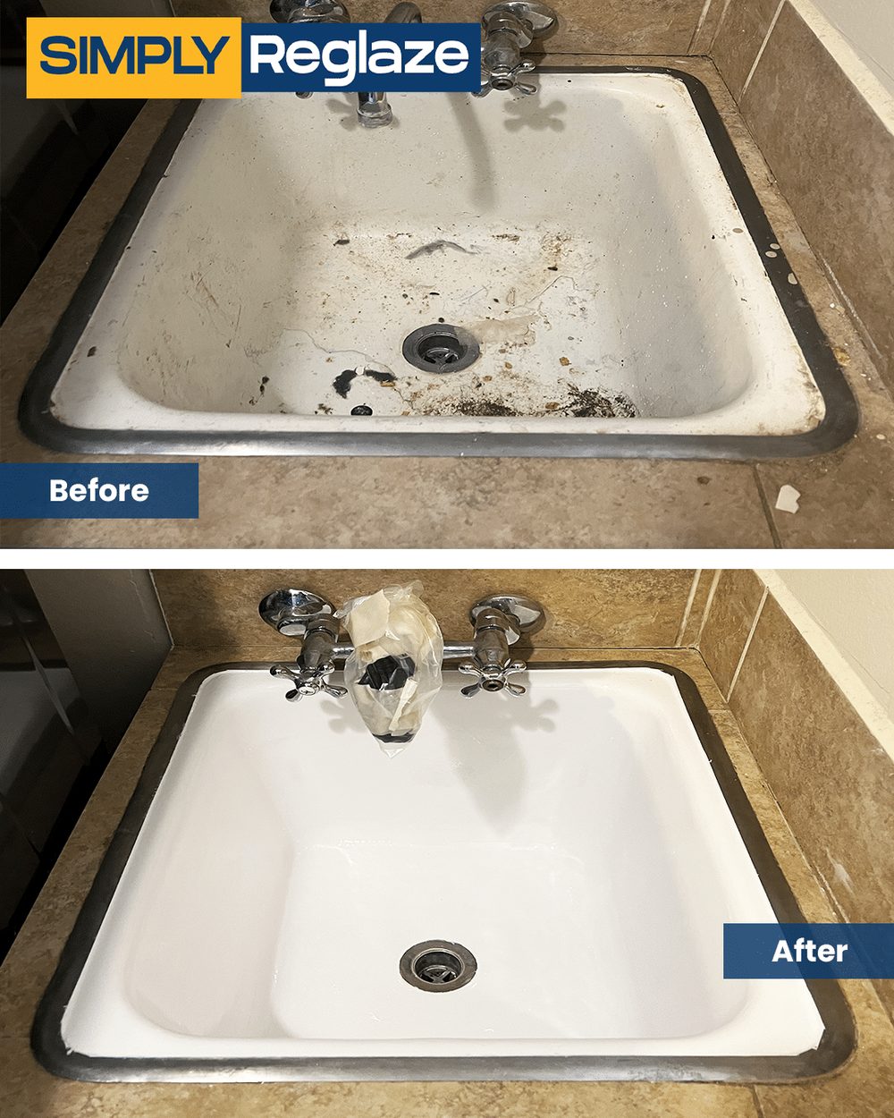sink reglazing before and after