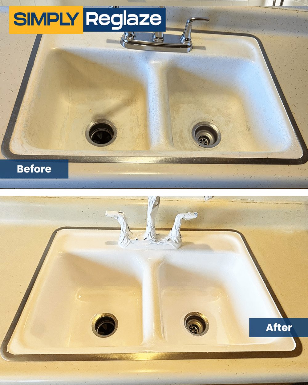 sink reglazing before and after