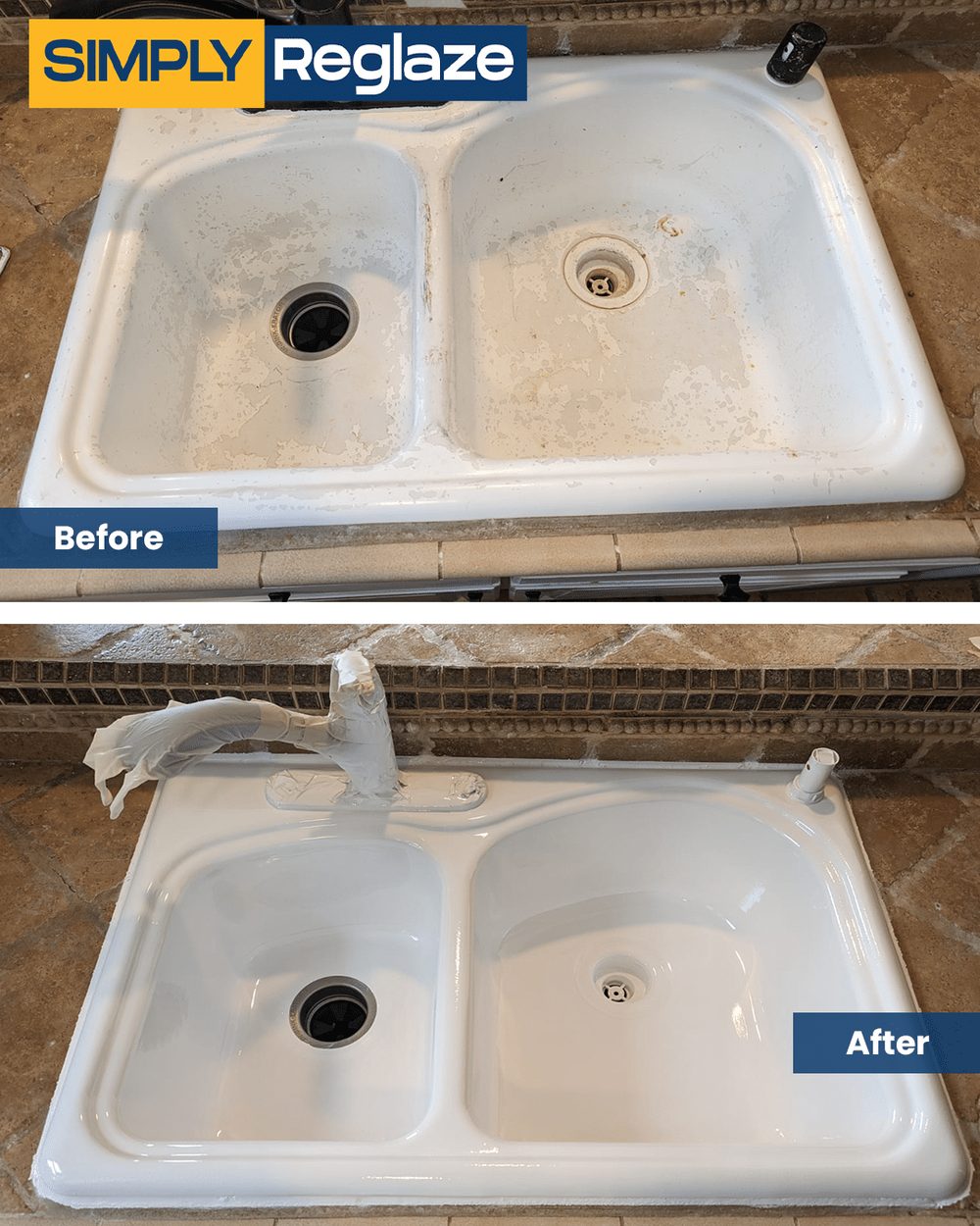 sink reglazing before and after