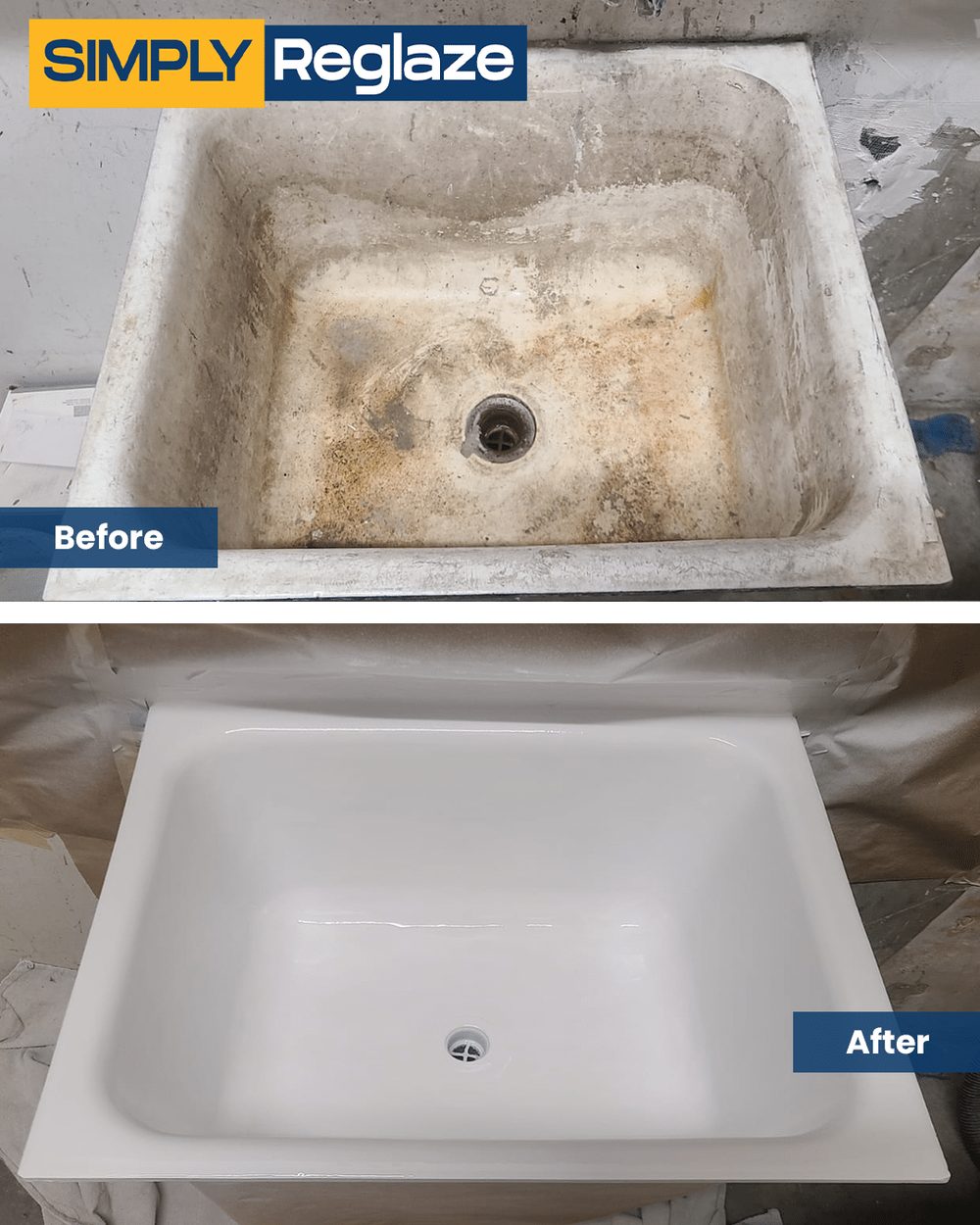 sink reglazing before and after