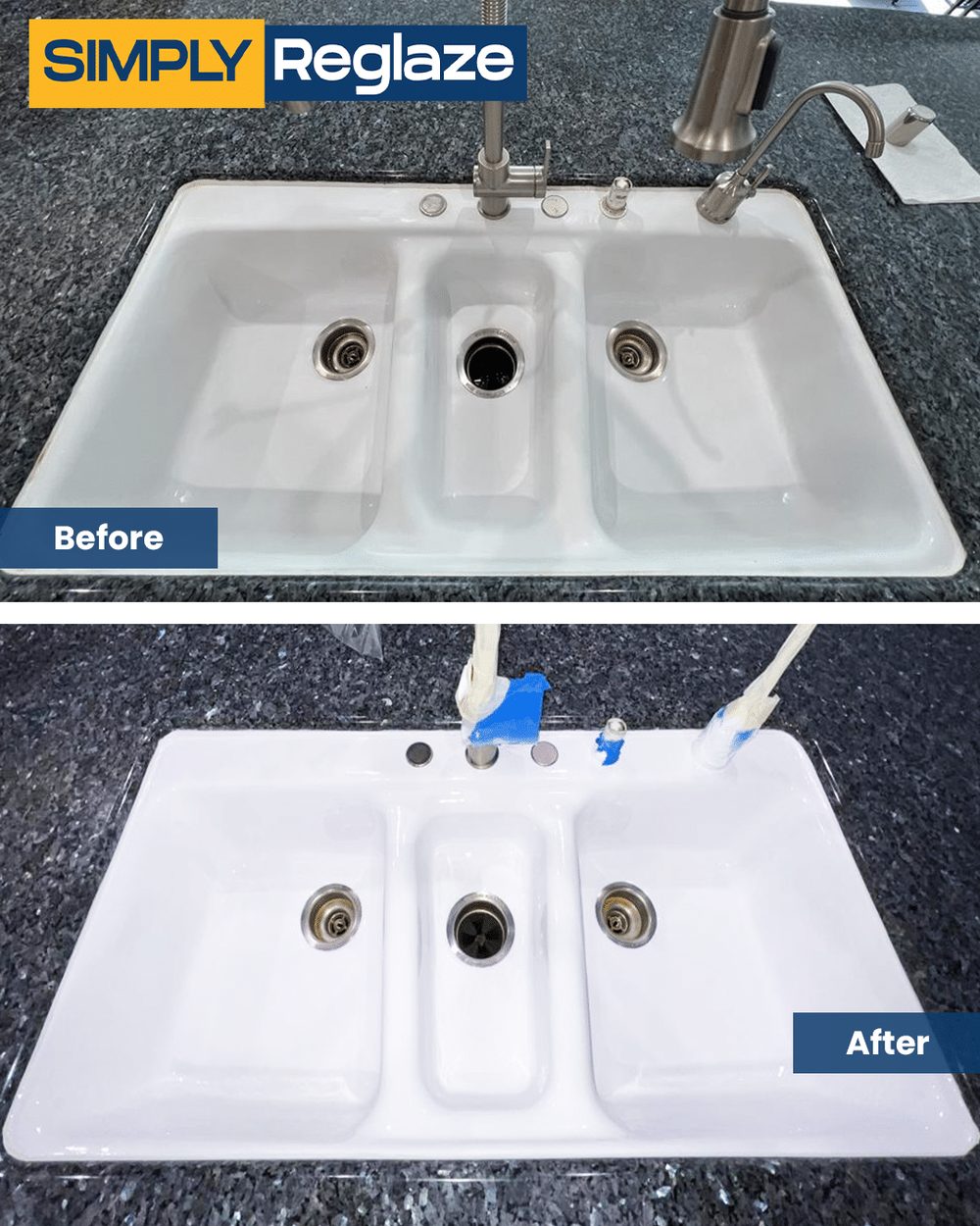 sink reglazing before and after