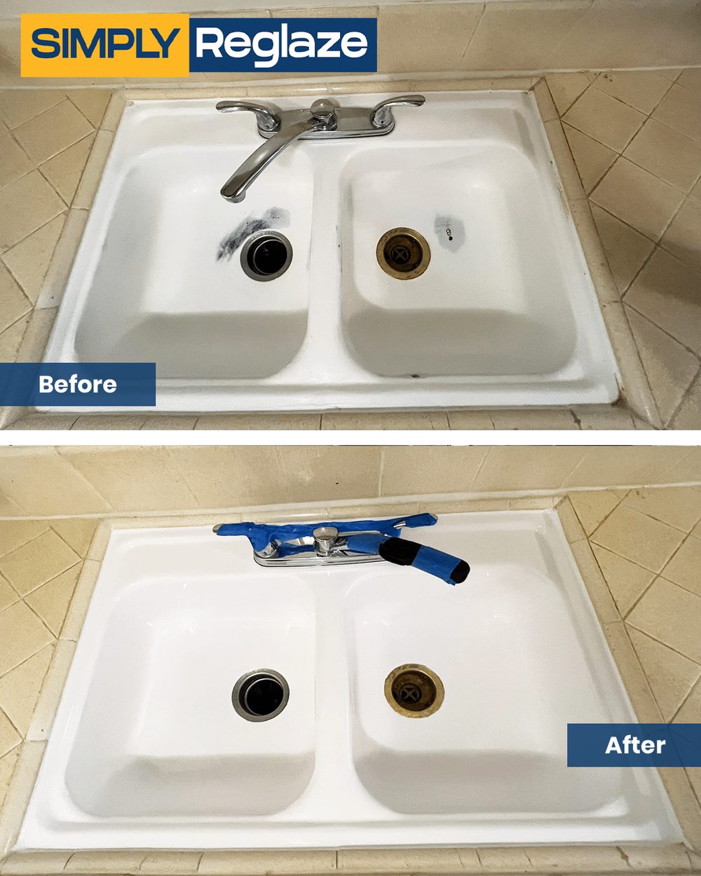 Reglazing before and after in Berkeley