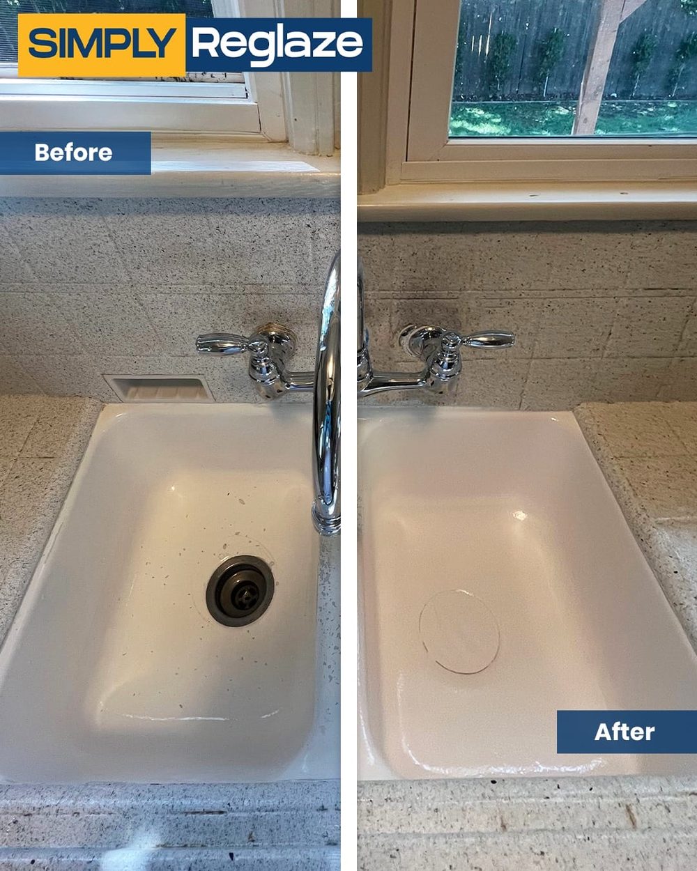 kitchen sink refinishing before and after