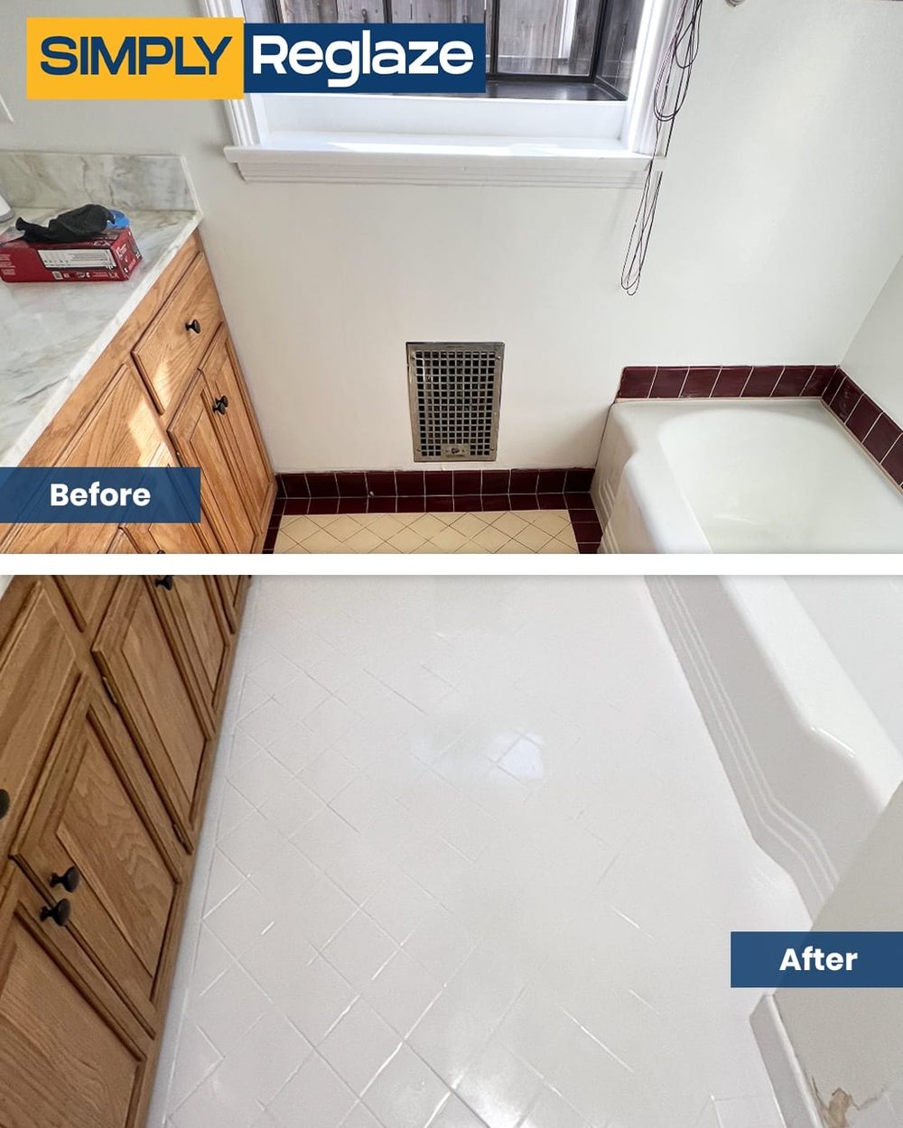 Bathtub refinishing before and after in Alameda County