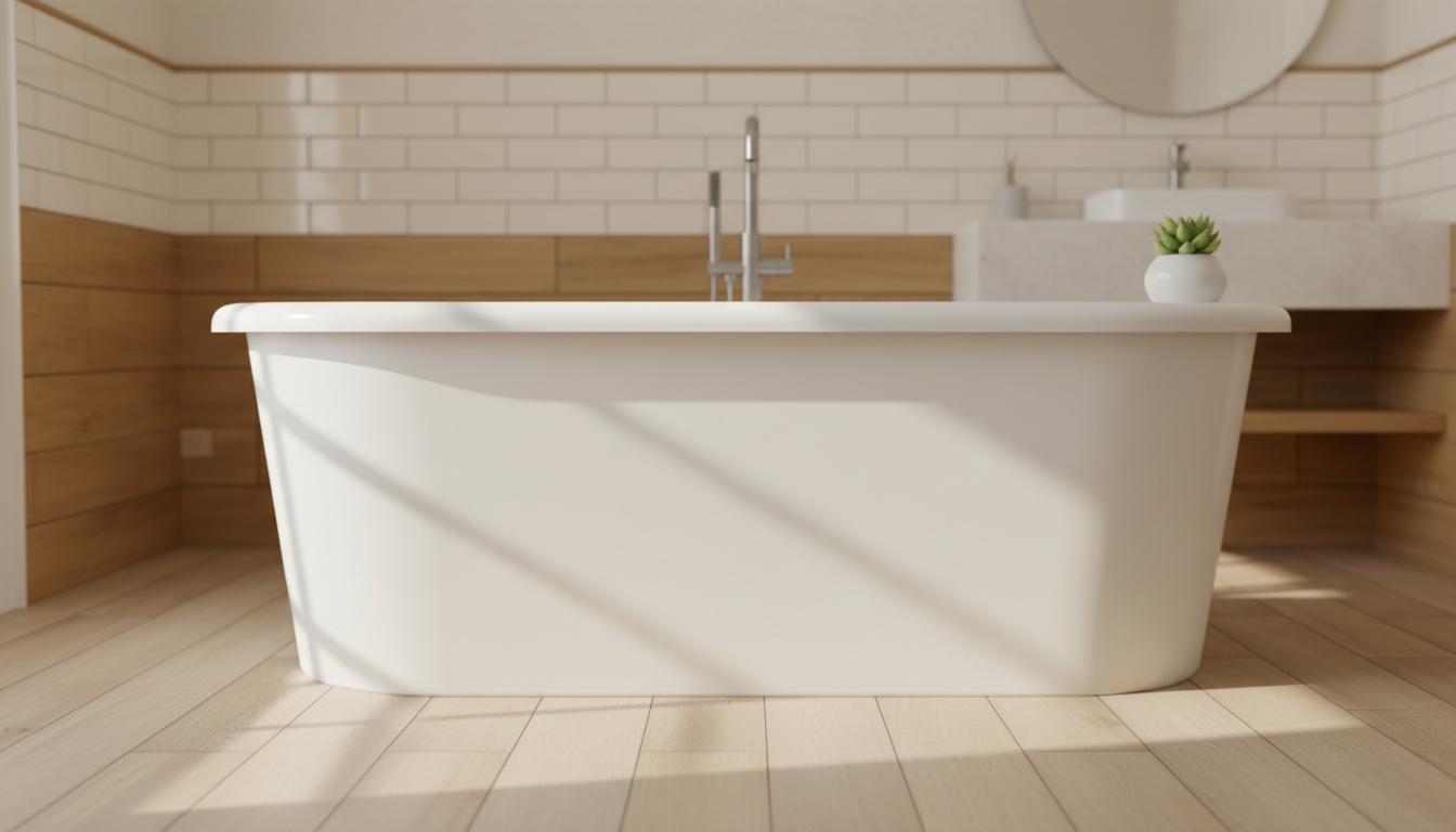 Beautifully reglazed bathtub