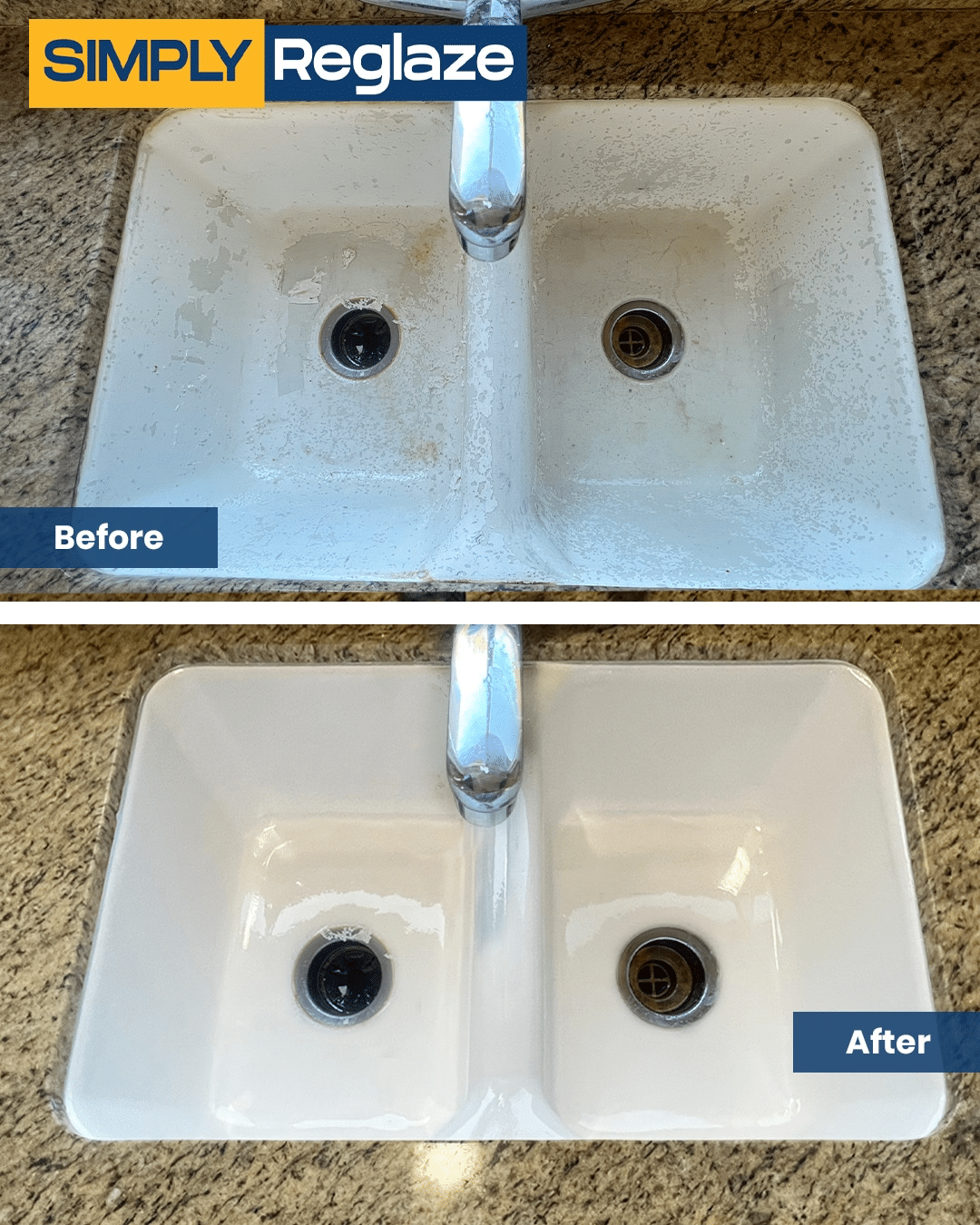 Why sinks get calcium stains and how to fix them. Simply Reglaze